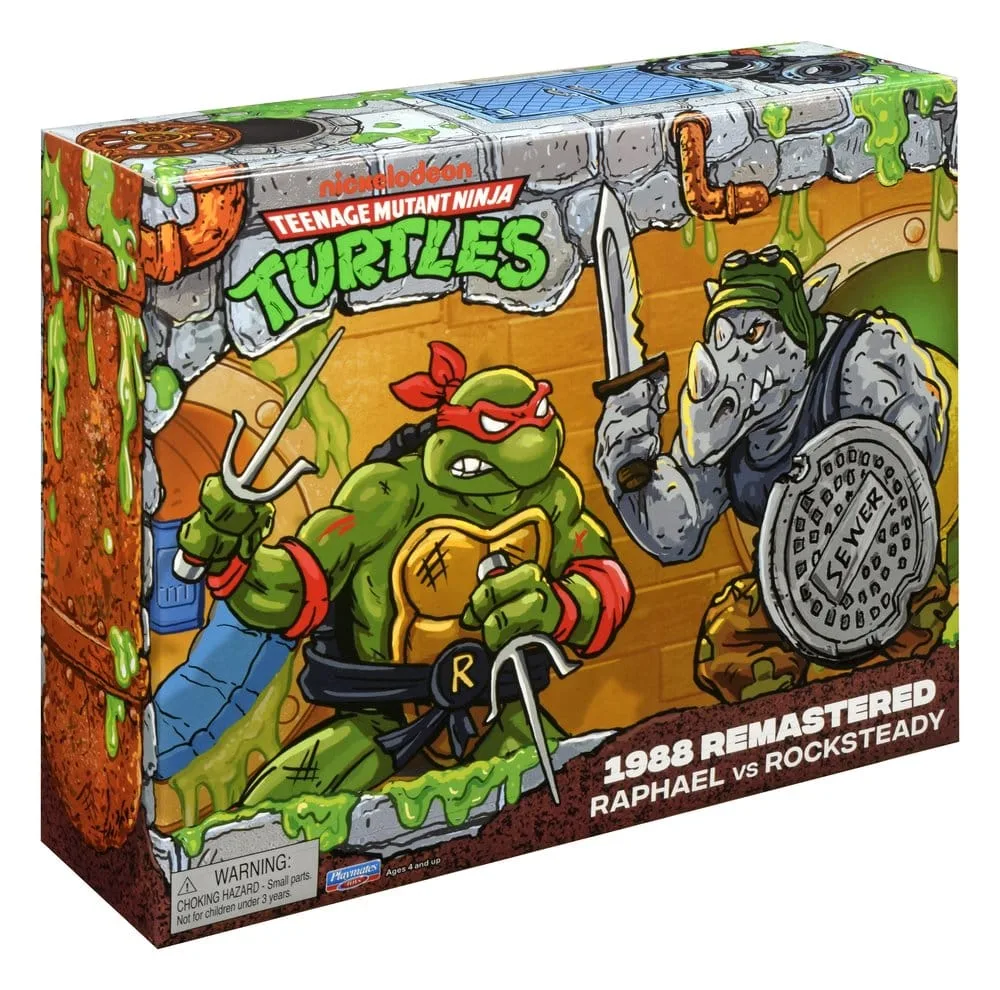 TMNT Action Figure Set – Remastered Raphael vs. Rocksteady 10