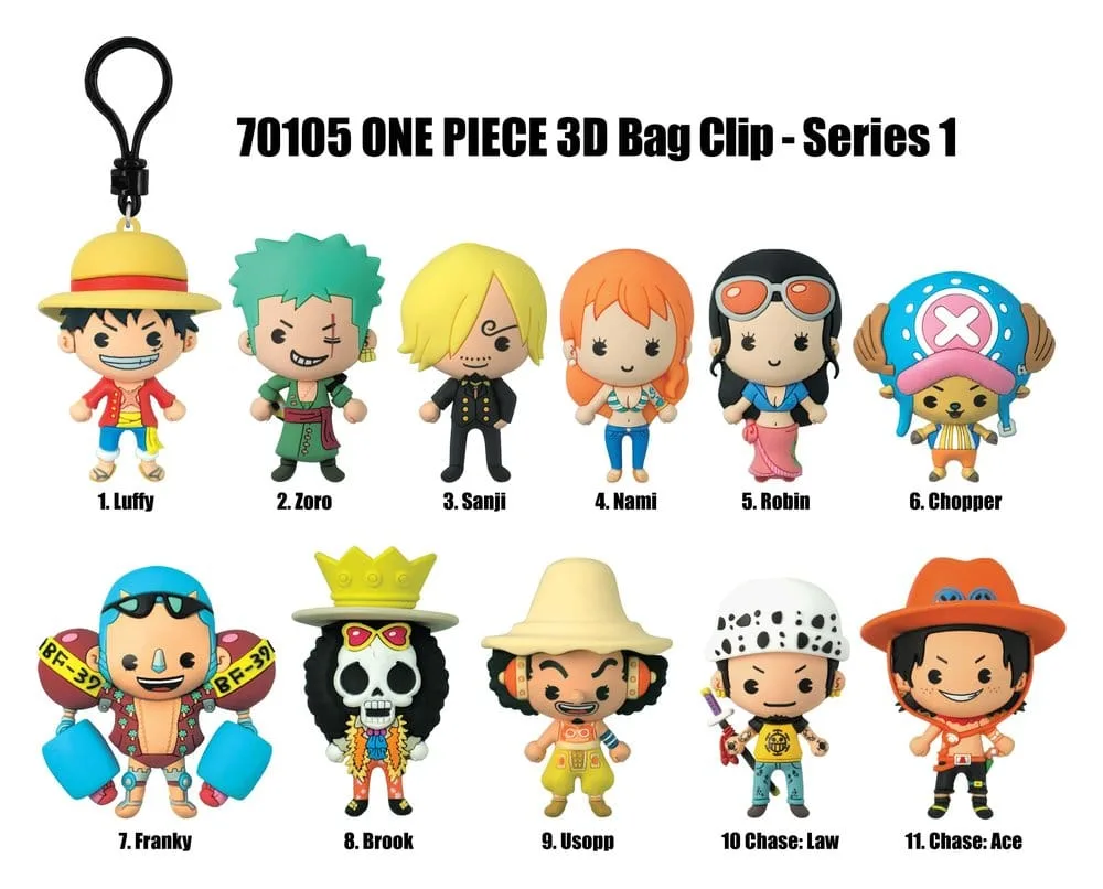 One Piece PVC Bag Clips – Series 1 Display of 24 3