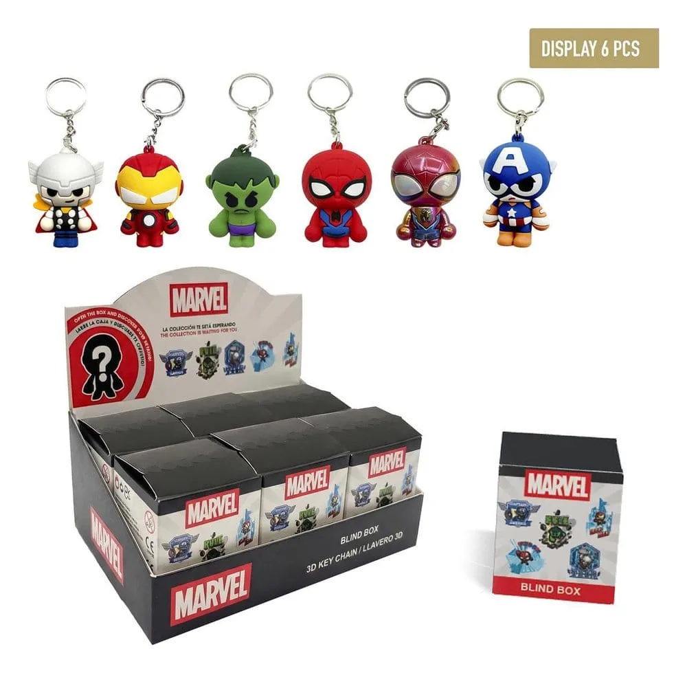 Marvel Avengers Keychain – Blind Box Display of 6