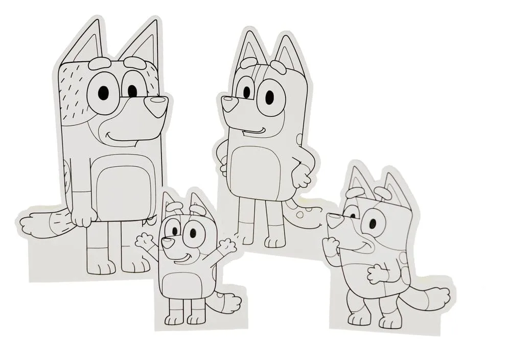 Bluey Activity Set – Colouring Posters Stickers and Masks 11