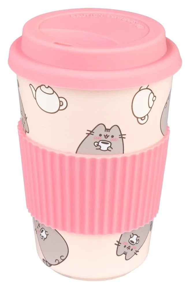 Pusheen Ceramic Mug – Lid and Silicone Grip 400 ml
