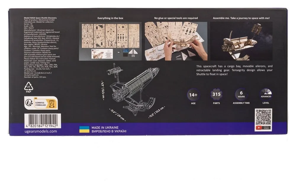 NASA Wooden Model Kit – Space Shuttle Discovery 25