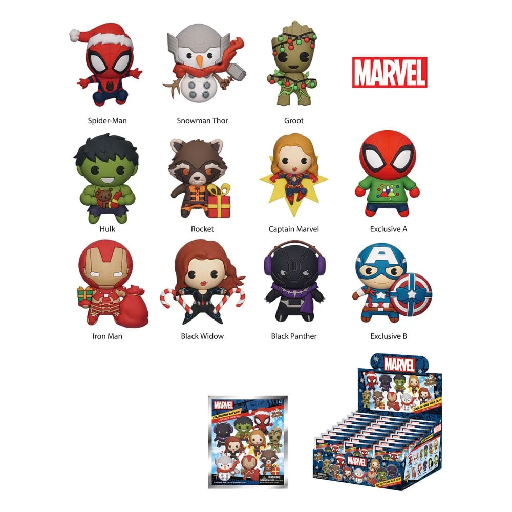 Marvel 3D Bag Clips – Christmas Series 1 Blind Bag Display 24