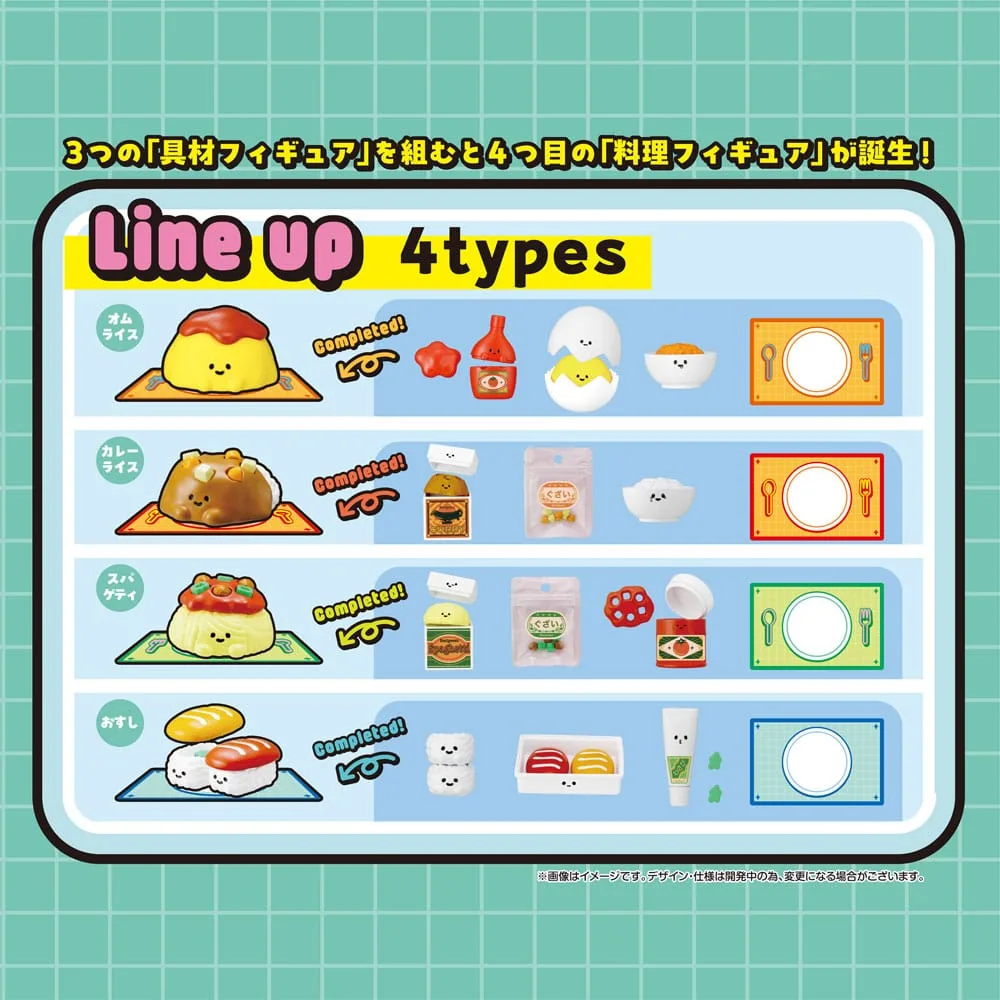 Recipeeez Mini Figures – Menu 01 Assortment 4 x 3 cm