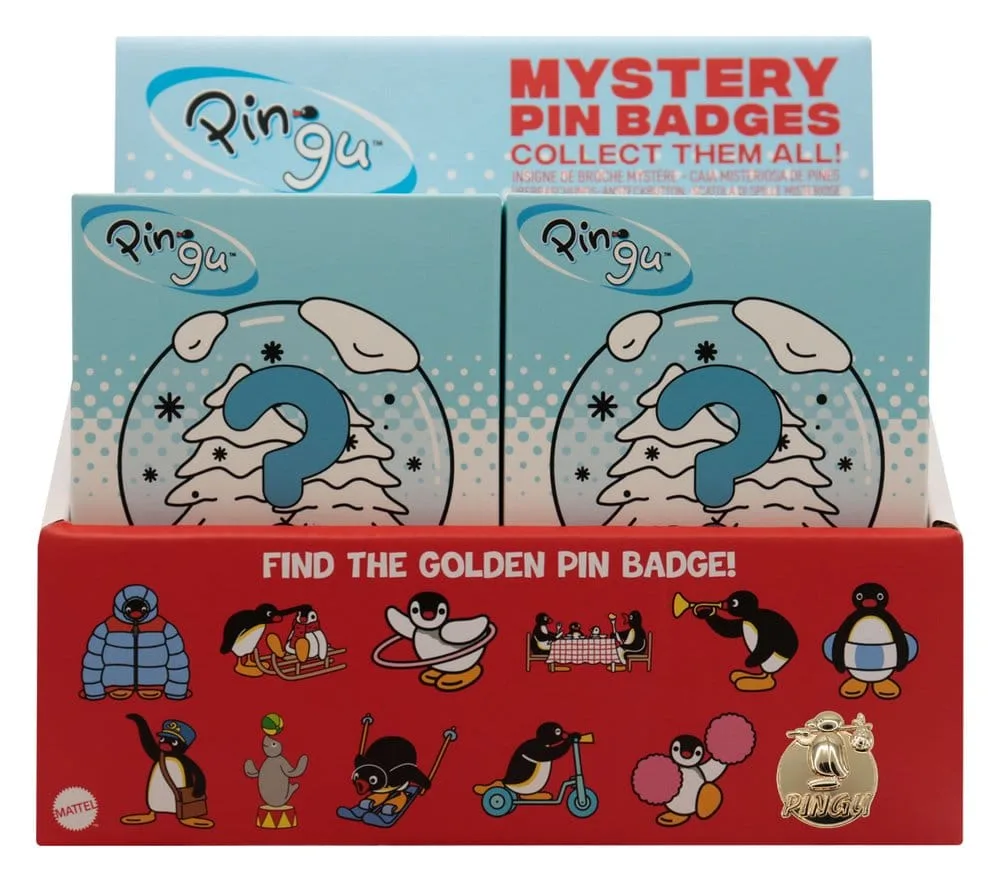 Pingu Pin Badges – Mystery Blind Box Display 12-Pack