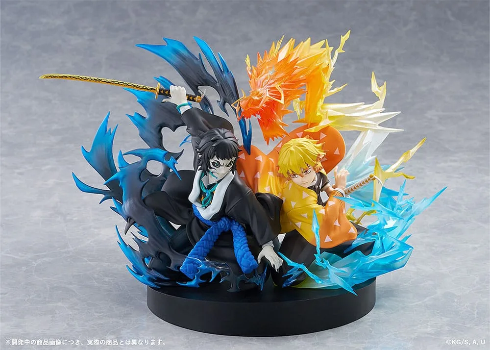 Demon Slayer PVC Statue – Zenitsu Agatsuma and Kaigaku 15 cm 7