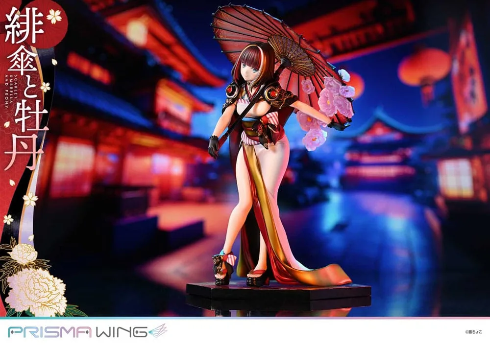 Fuzichoco PVC Statue – Scarlet Umbrella and Peony 1/7 Scale 28 cm 8