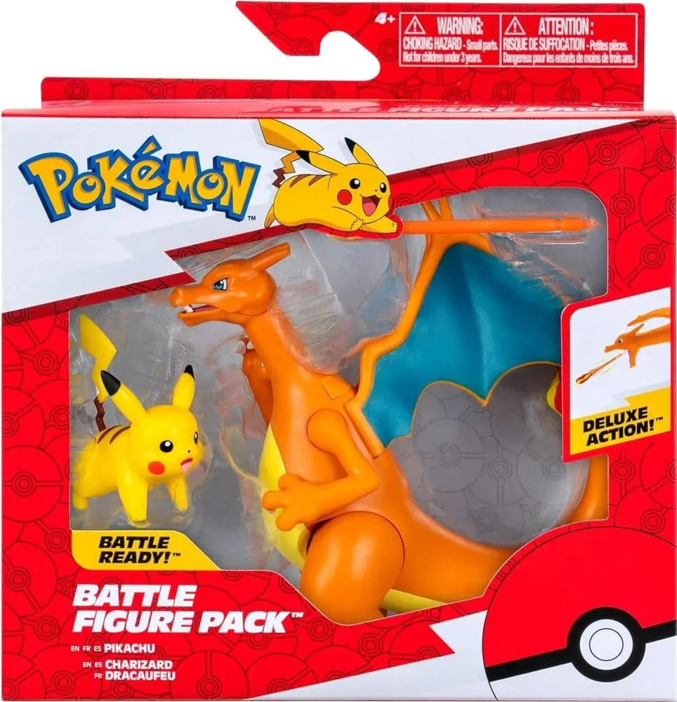 Pokémon Figure 2-Pack – Charizard 11 cm and Pikachu 5 cm 2