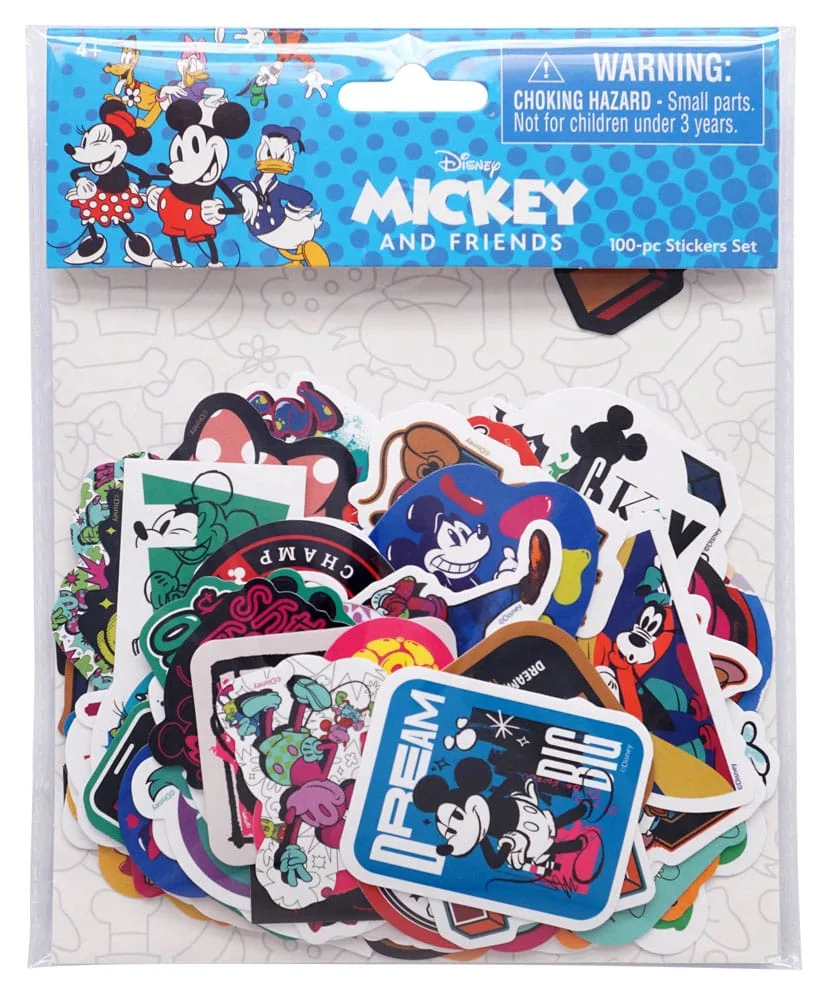 Mickey and Friends Sticker Set – 100 Pieces Assortment of 20 2