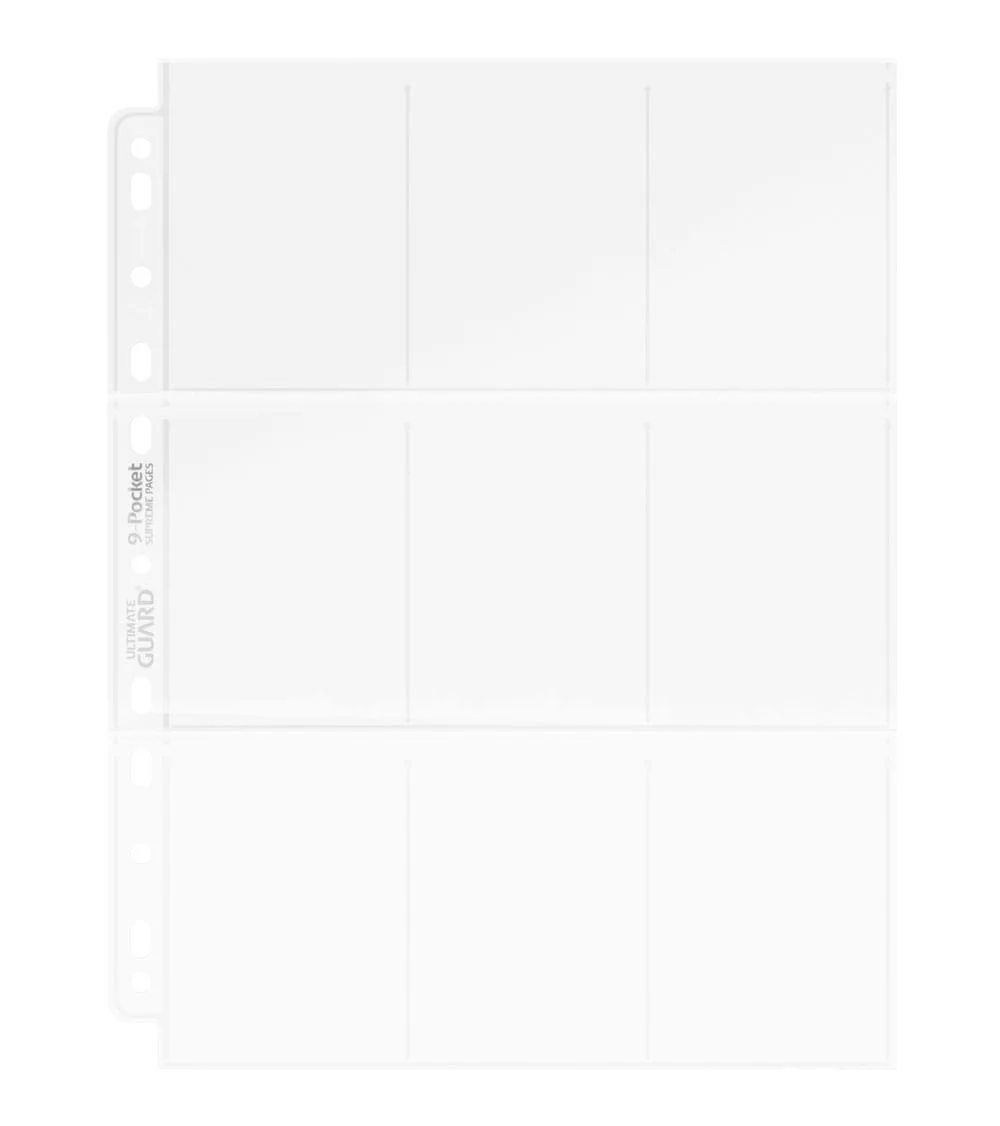 Ultimate Guard Binder Pages – 9-Pocket Top-Loading Clear 100-Pack 3