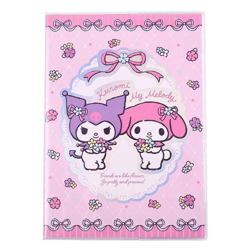 Sanrio Notebook – Kuromi and My Melody Pastel Flower A5