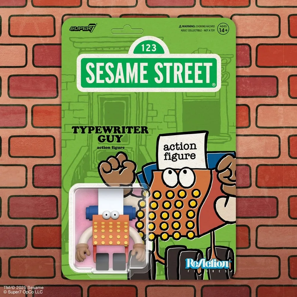 Sesame Street Action Figure – Typewriter Guy ReAction Wave 6 4