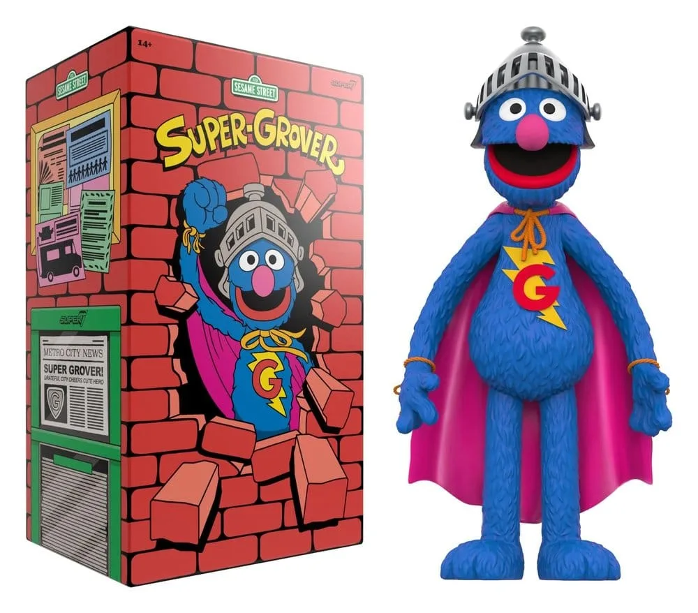 Sesame Street Vinyl Figure – Supersize Super Grover 36 cm