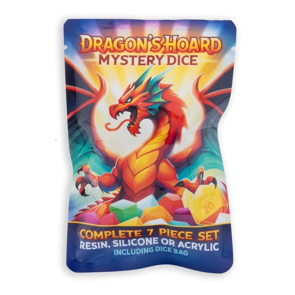 Glassstaff Dice Set – Dragon's Hoard Mystery Pouch 7 Pieces
