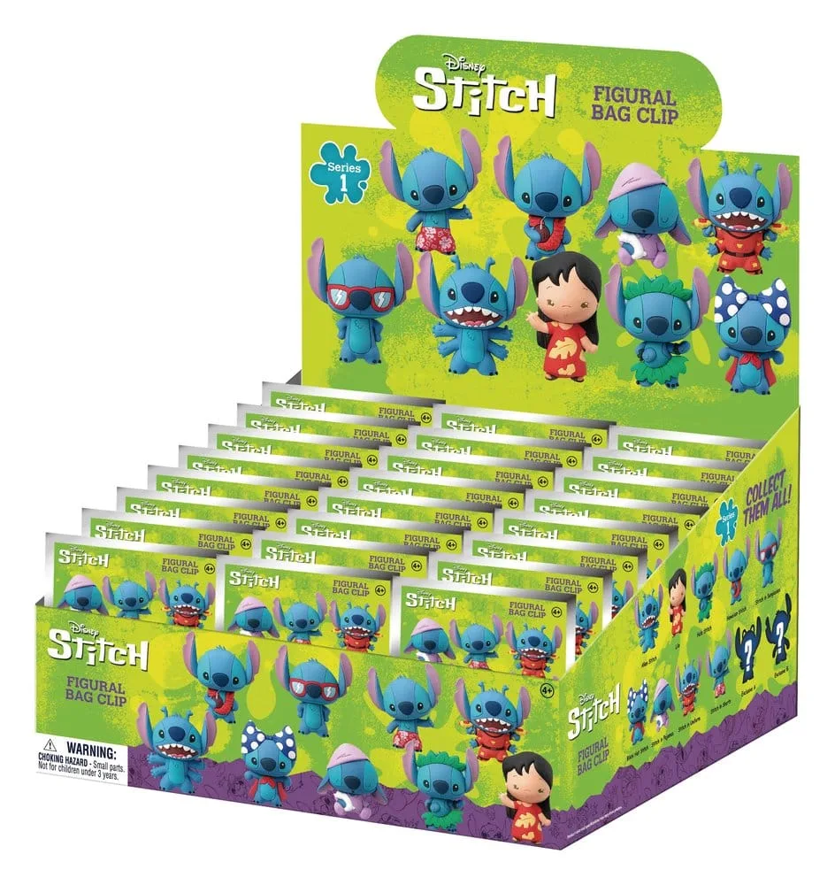 Lilo & Stitch Bag Clips – Series 1 Blind Bag Display of 24