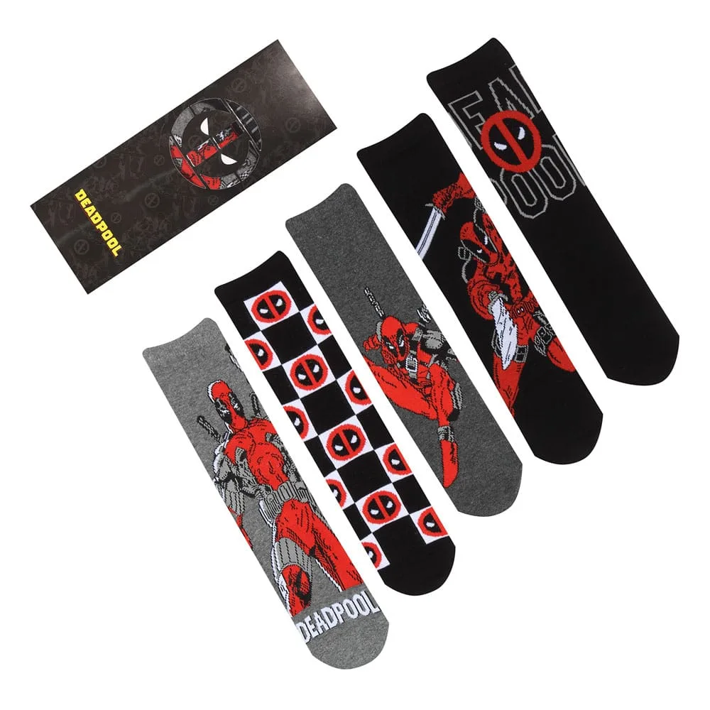 Marvel Socks – Deadpool 5 Pack S-M