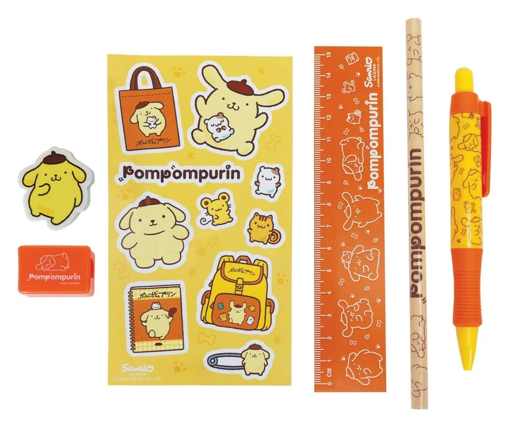 Sanrio Stationery Set – Pompompurin 6-Piece 1