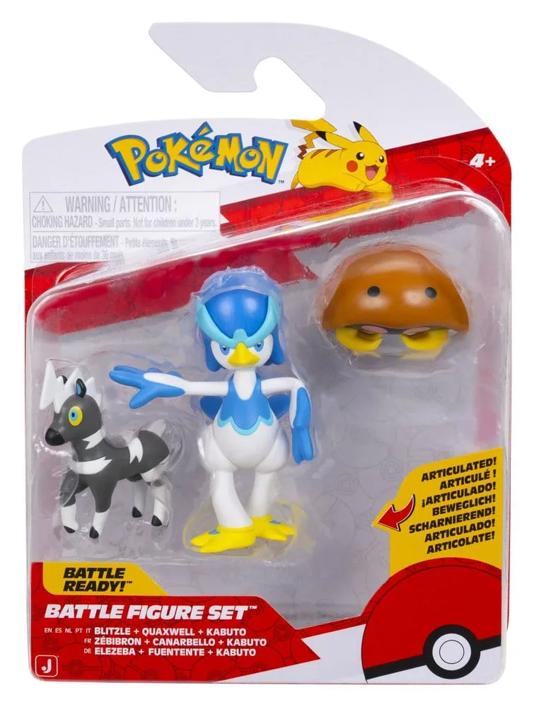 Pokémon Battle Figures – Blitzle Kabuto Quaxwell 3-Pack 5