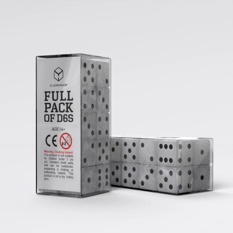 Q Workshop Dice Set – Pearl D6 Full Pack of 20 16 mm 3