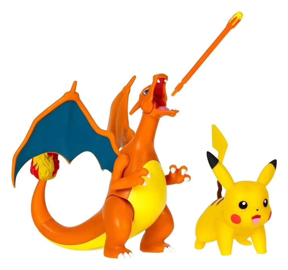 Pokémon Figure 2-Pack – Charizard 11 cm and Pikachu 5 cm