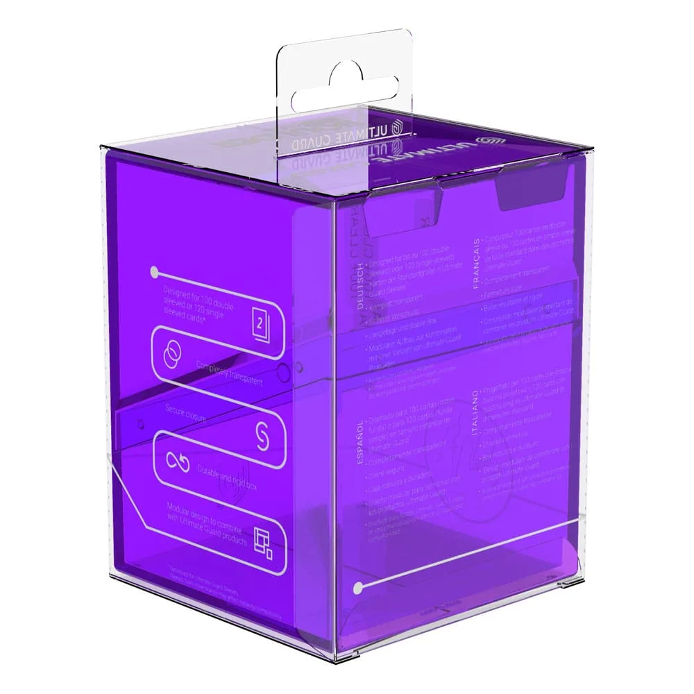 Ultimate Guard Deck Box – Boulder 100+ Clear Amethyst 10
