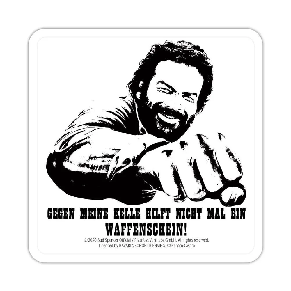 Bud Spencer Coaster – Kelle Design 10 x 10 cm