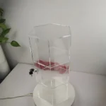 Evoretro Display Tower – Locking Acrylic Hexagon 3-Tier 3
