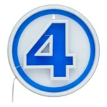 Fantastic Four LED-wandlamp – Logo in neonstijl 24 cm 1