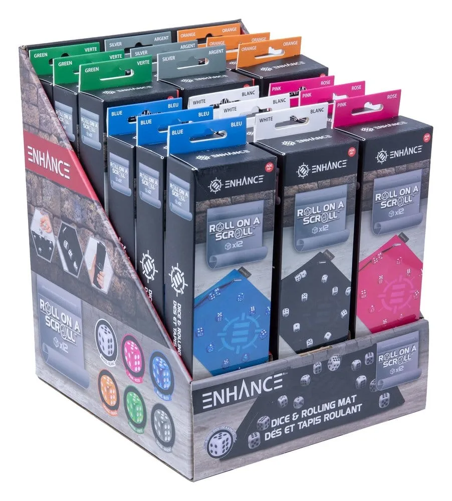 Enhance Tabletop Dice Accessory Display – Roll on a Scroll 18 Units 1