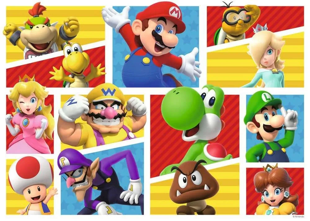 Super Mario Floor Puzzle – Friends and Foes 69 x 49 cm 2