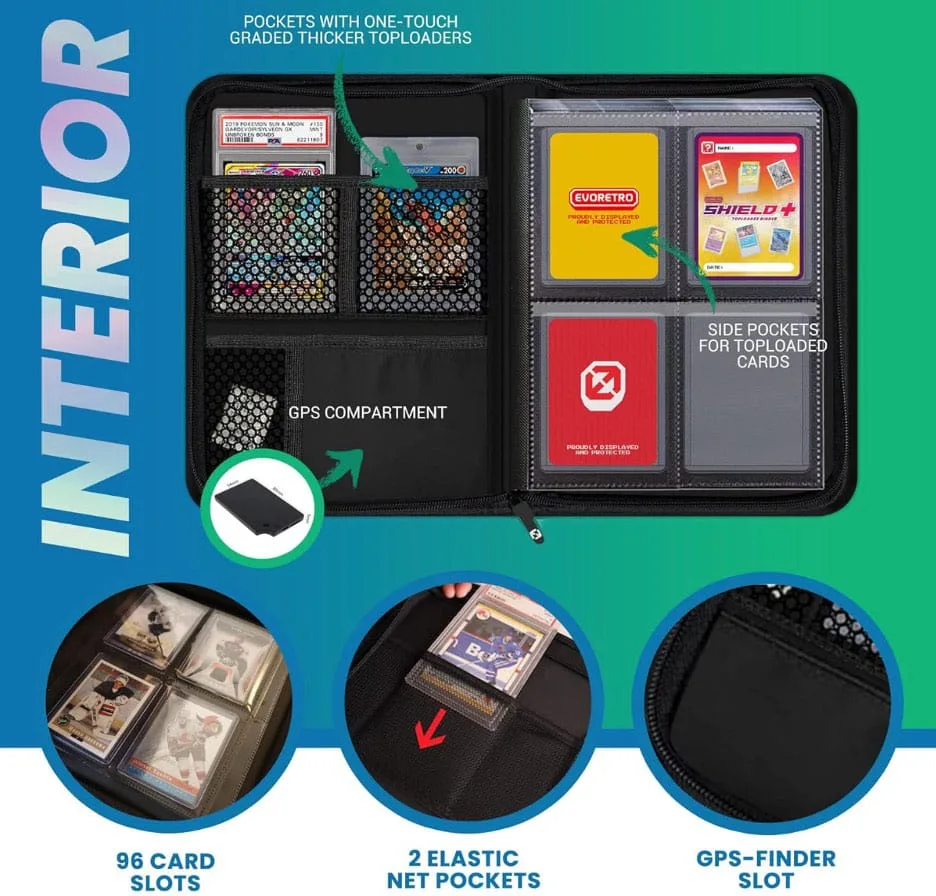Evoretro Card Binder – Shield+ Compact Black 96 Cards 4