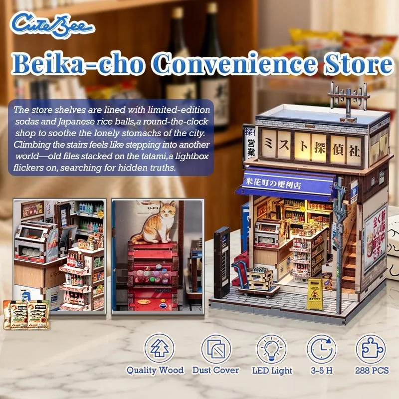 Miniature House Model Kit – Beika-cho Convenience Store 22 x 15 cm 14