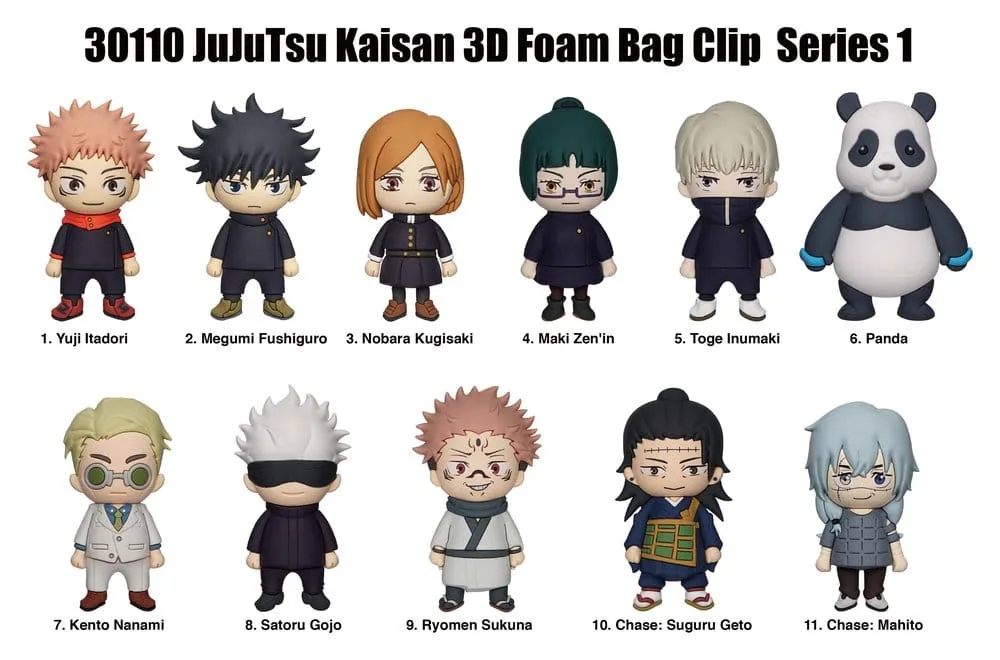 Jujutsu Kaisen Bag Clips – Series 1 Blind Bag Display of 24 2