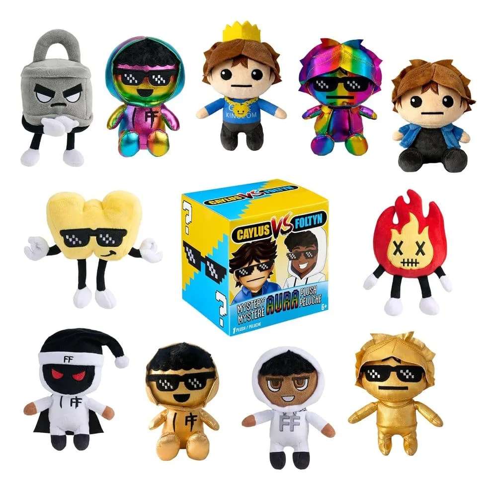 Caylus vs. Foltyn Plush Display – Aura Blind Box 8-Pack 15 cm
