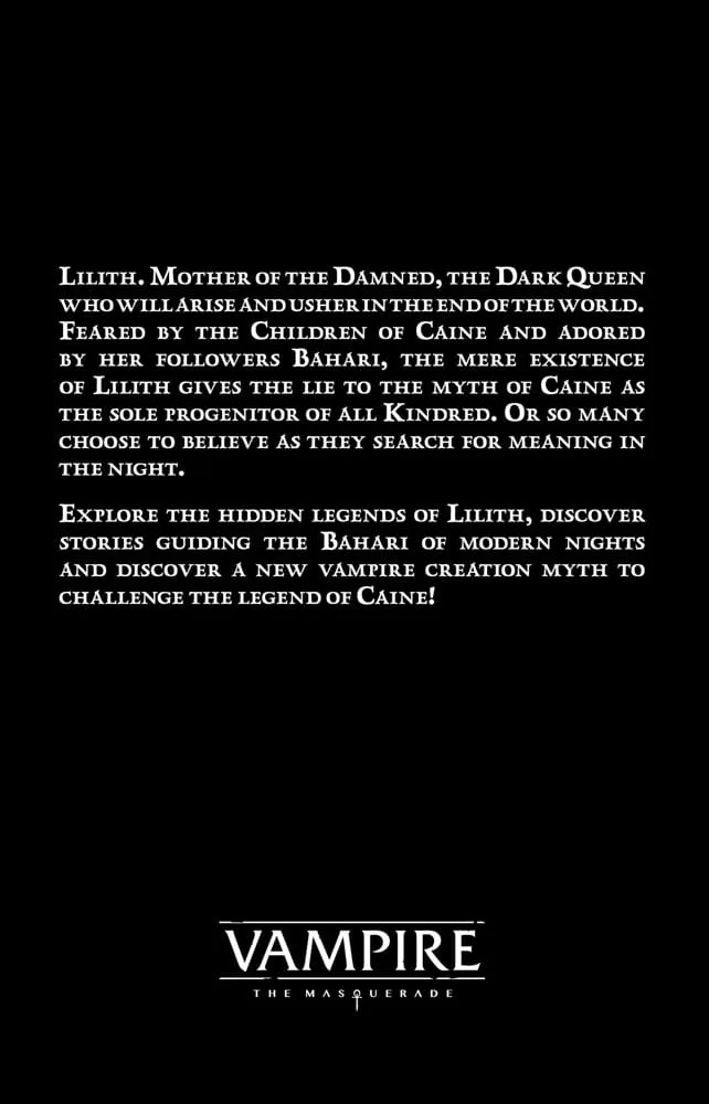 Vampire The Masquerade RPG Book – Revelations of the Dark Mother 2