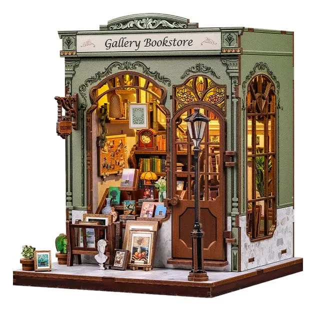CuteBee Miniature House Model Kit – Gallery Bookstore 20 x 16 cm 15