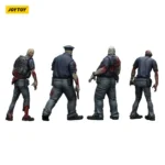 Zombie Dark Source Action Figures – Male Police 4-Pack 8 cm 7