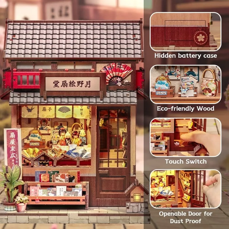 Miniatuurhuisje Bouwpakket – Tsukino Eogi-dou 19 x 14 cm 7