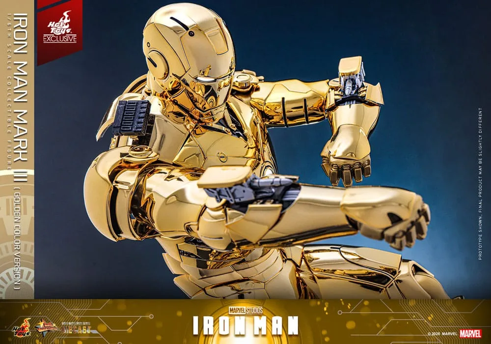 Iron Man Action Figure – Mark III Gold Version 1/6 33 cm 14