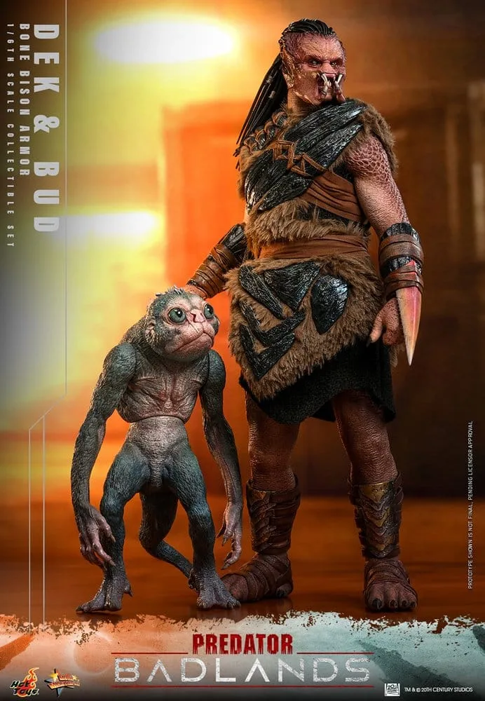 Predator Badlands Figure Set – Dek Bone Bison Armor and Bud 1/6 10
