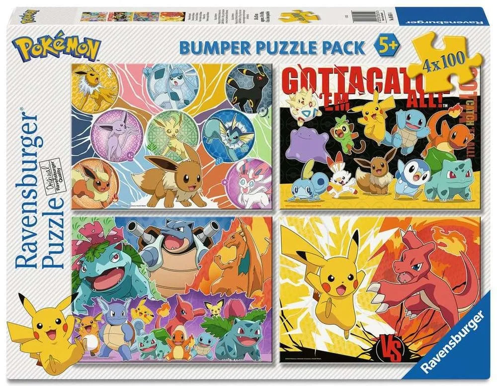 Pokémon Puzzle Set – Buddies 4 x 100 Pieces