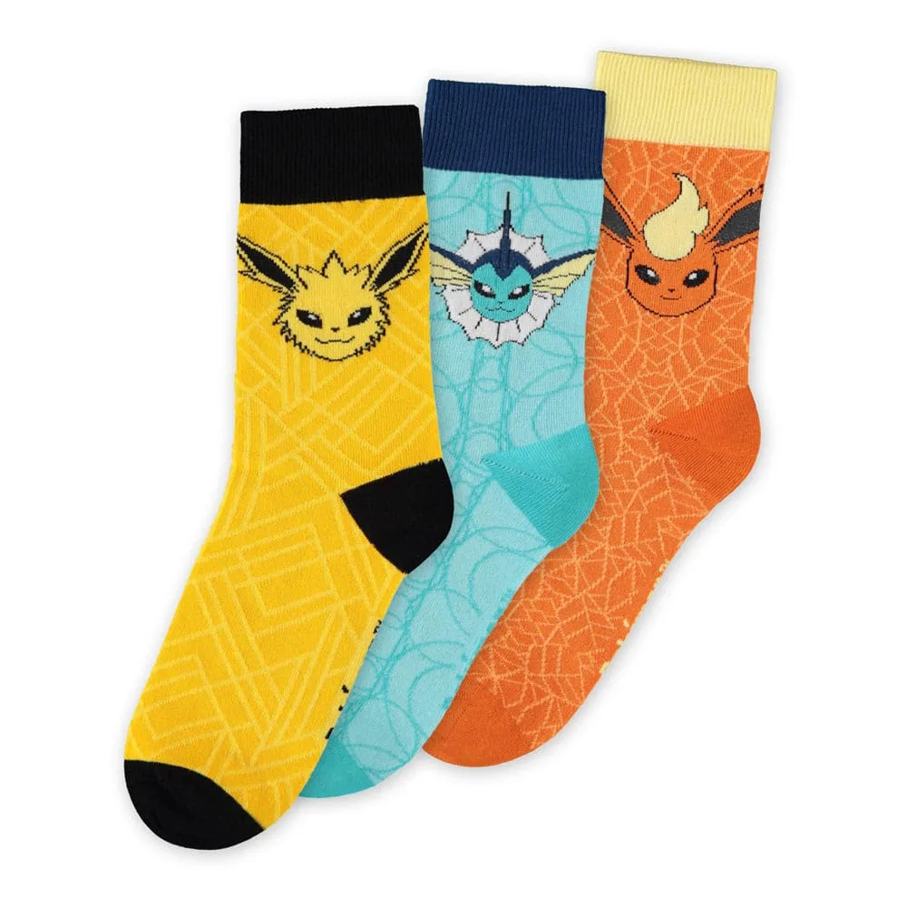 Pokémon Socks – Eevee Evolution 3-Pack EU 39-42