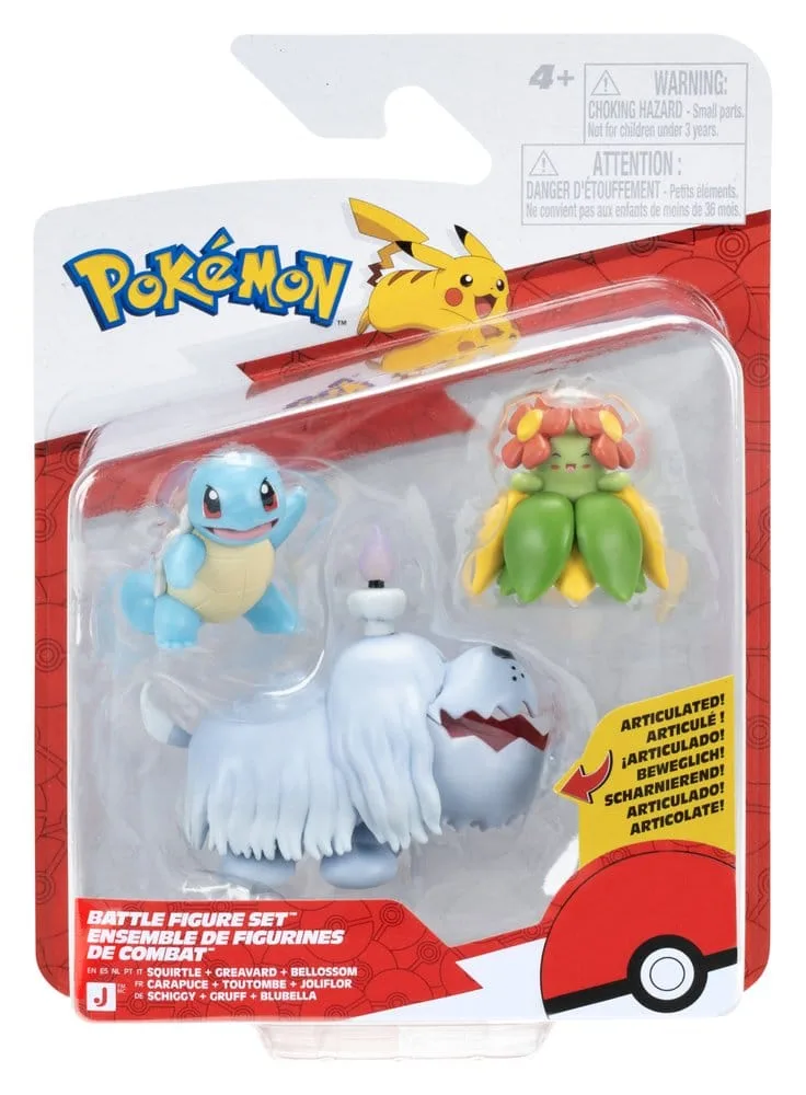 Pokémon Figure Set – Squirtle, Greavard & Bellossom 3-Pack 5