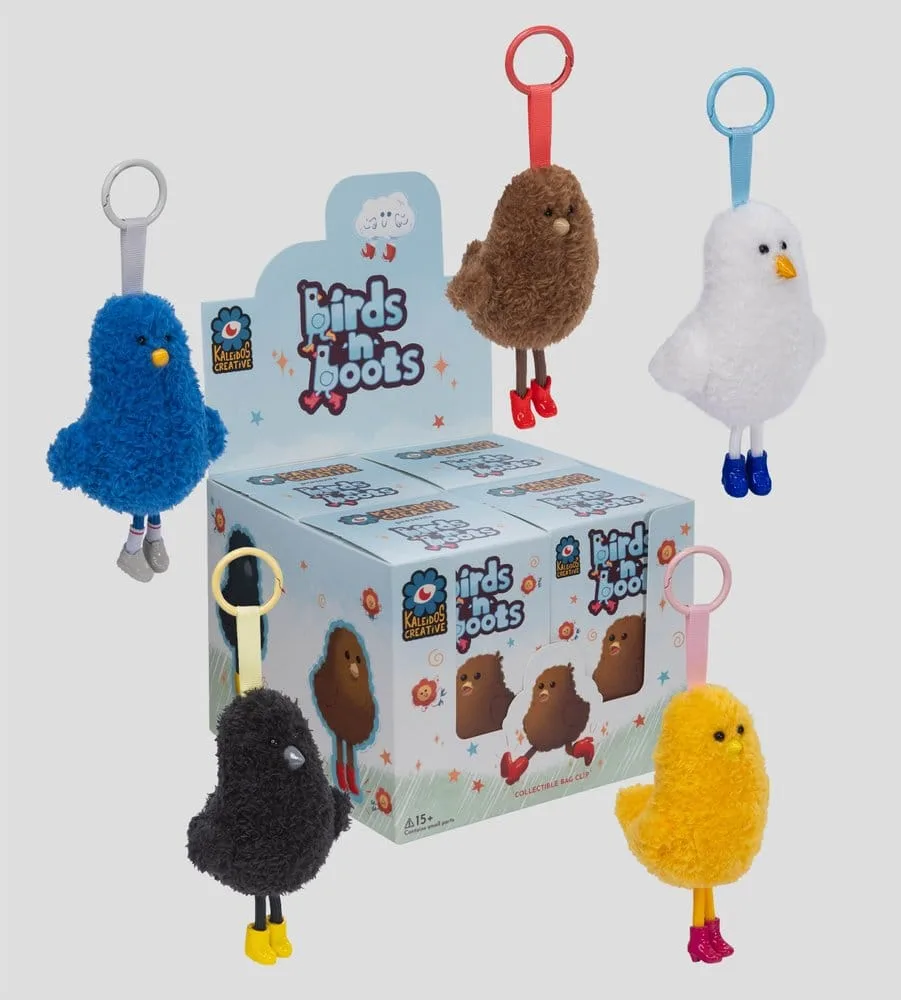 Birds N Boots Bag Clips – Blind Box Display of 4 8 cm 8