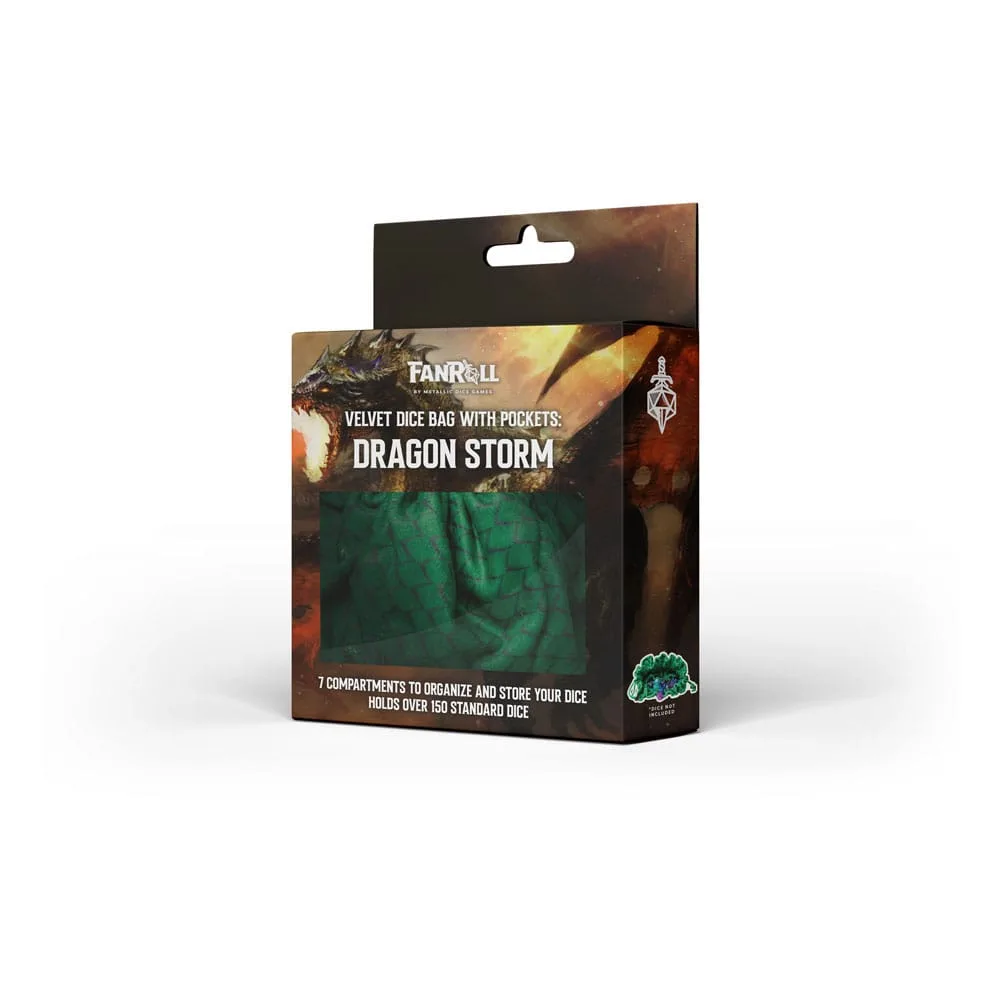 Dragon Storm Dice Bag – Green Dragon Scales 15 x 10 x 2 cm 2