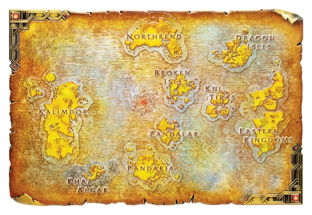 World of Warcraft Metal Map – Azeroth Limited Edition 12 x 18 cm