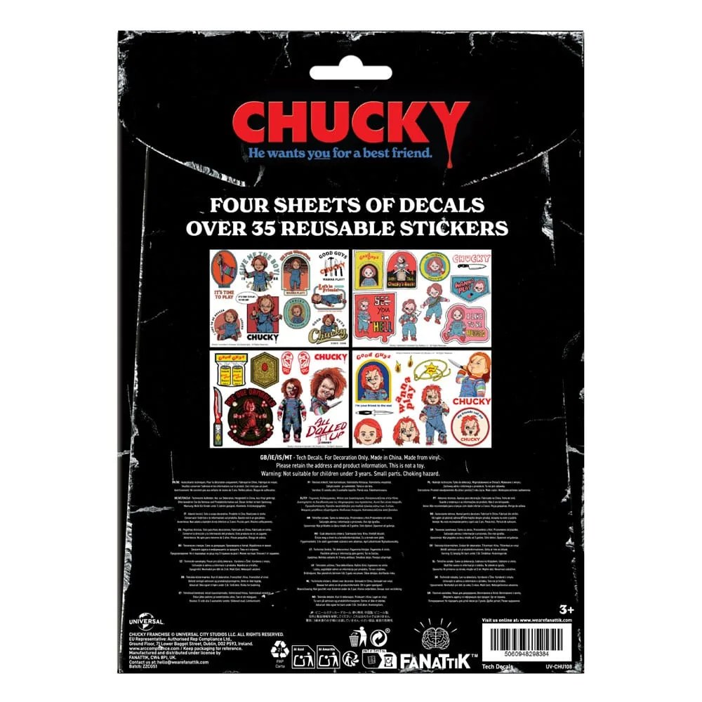 Chucky Tech Sticker Pack – Reusable Vinyl Decals 2