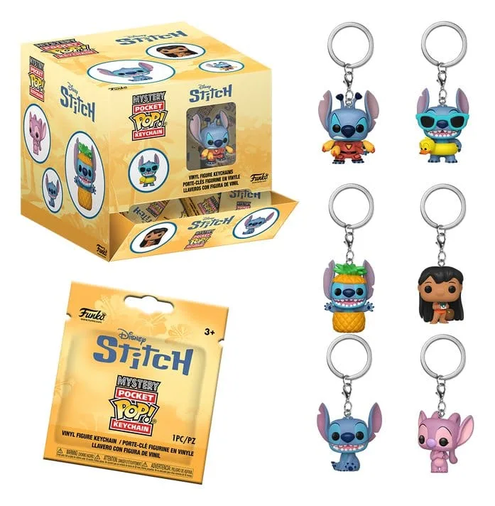 Lilo & Stitch Vinyl Keychains – Pop Display of 12 4 cm