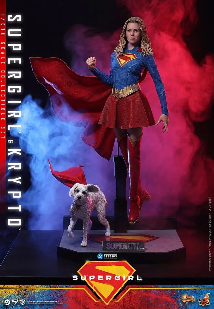 DC Comics Action Figure Set – Supergirl & Krypto 28 cm 2