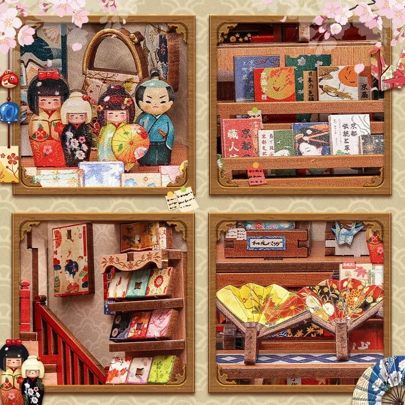 Miniatuurhuisje Bouwpakket – Tsukino Eogi-dou 19 x 14 cm 4